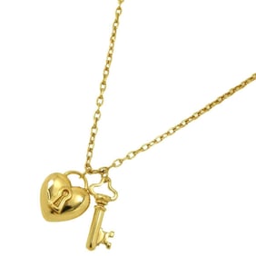 Tiffany & Co. Heart Lock Key Necklace, 40cm, 18K Yellow Gold (750)