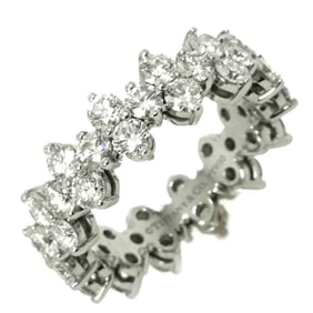 Tiffany & Co. Aria Ring, Size 8, Full Diamond, Platinum, Diamond Ring
