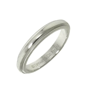 Tiffany & Co. Milgrain Ring, Size 9, 3mm Wide, Platinum, Together