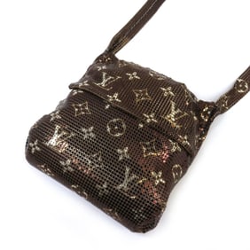 LOUIS VUITTON Monogram Mesh Frances Shoulder Bag M92288 Sequined Bronze