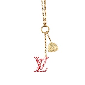 Louis Vuitton LV x YK Collier Iconic Infinity Dot Necklace in Red Gold (M01081) by Yayoi Kusama