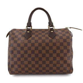 Louis Vuitton Damier Speedy 30 Handbag, Ebene Brown, N41531, Gold Hardware