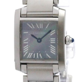 CARTIER Tank Francaise MOP Dial Quartz Ladies Watch W51034Q3 Polished