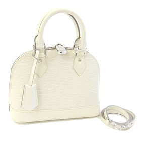 Louis Vuitton Epi Alma BB Handbag M4085J Ivory Half-Moon Shoulder Bag for Women, LOUIS VUITTON