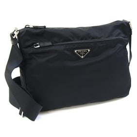 Prada Shoulder Bag Black Nylon Leather Crossbody Women's PRADA