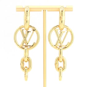 Louis Vuitton LV Chain It Earrings M01340 Gold Metal for Women LOUIS VUITTON