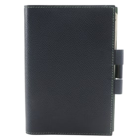 Hermes Hermès Agenda GM Planner Cover, Two-Tone, Epsom Leather, 1998, Navy/Green, B, Unisex