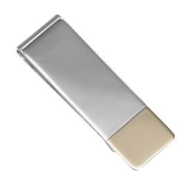 Tiffany & Co. money clip, combination 925 silver and 18 kyg yellow gold.
