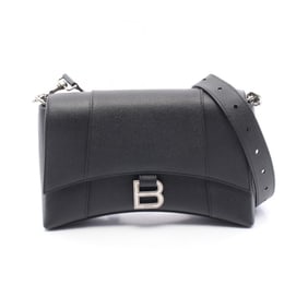 Balenciaga Downtown XS Shoulder Bag, Leather, Women's, Black, 736472
