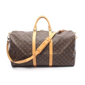 Louis Vuitton Keepall Bandouliere 55 Boston Bag, PVC-Coated Canvas and Leather, Monogram, Men's