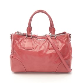 Miu Miu Miu VITELLO SHINE handbag, leather, women's, red