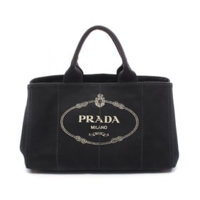 Prada Canapa Tote Bag, Canvas, Women's, Black