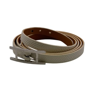 HERMES B-Api Double Tour Bangle 2007 Bracelet, Ankle Bangle, White, Unisex