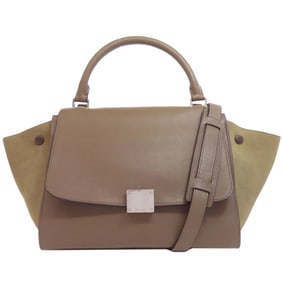 Celine Trapeze Handbag Leather Women's CELINE