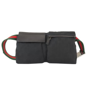 Gucci 28566 GG Hip Bag/Waist Bag Canvas/Leather Women's GUCCI