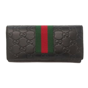 Gucci 408830 GG Signature Shima Sherry Line Long Wallet in Calfskin Leather for Women