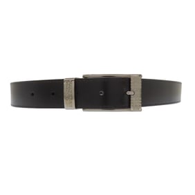 Burberry Check Buckle Belt Leather Men's BURBERRY