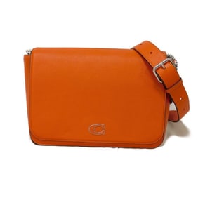 Coach Men's Shoulder Bag, CJ843, C Mark, Crossgrain Signature Orange