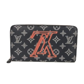 Louis Vuitton Zippy Organizer Long Wallet, NM, LV Floral Navy Pink Monogram Ink Upside Down, M62931,