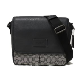 Coach Sprint Map Shoulder Bag, Size 25, Current Model, Embossed Midnight Signature Jacquard, Navy,