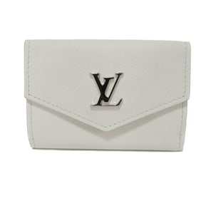 Louis Vuitton Portefeuille Lock Mini Tri-fold Wallet, Japan Exclusive, White Calfskin, Card Case,