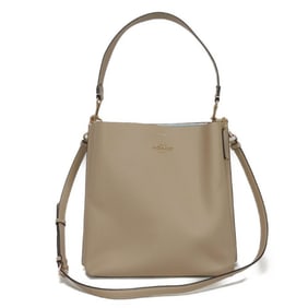 Coach Molly Bucket Bag, current model, blue and red, shoulder bag, unused, metal, taupe, CA214,