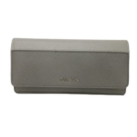 PRADA Saffiano Striped Long Flap Wallet in Nube Gray, Unused, Marmo, 1MH132 2E3O F0PGW,