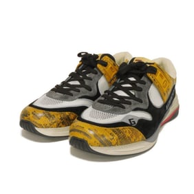 Gucci Ultrapace Yellow Daeju Print Sneakers, Size 11, Web Finish, Dad 30cm, Unused, G 592345 1LH10