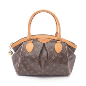 Louis Vuitton Tivoli PM Handbag, PVC-Coated Canvas and Leather, Monogram, Women's, Brown, M40143