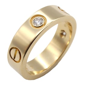 Cartier Love Ring 3PD, 18K Yellow Gold with Diamonds, Clear, for Women