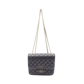 CHANEL Matelasse Double Flap Shoulder Bag in Lambskin Leather, Black