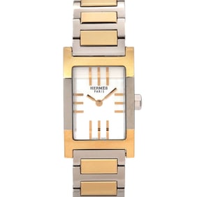 Hermès Tandem Combi TA1 220 Women's White Shell Quartz Watch