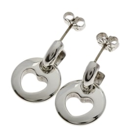 Tiffany Pierced Heart Earrings, Silver, Women's, TIFFANY & Co.