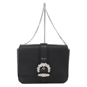 Jimmy Choo Chain Shoulder Bag with Beads, Leather, Women's,
