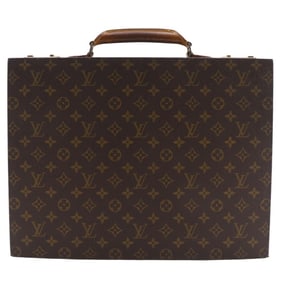 Louis Vuitton Crusher Trunk, Hard Case, Attache Monogram Canvas, Brown, Dial Lock, Unisex