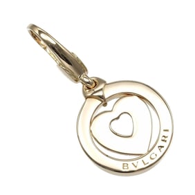 BVLGARI Tondo Heart Pendant Top, 18K Yellow Gold, Approx. 4g