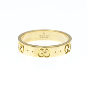 Gucci Icon Yellow Gold (18K) Fashion No Stone Band Ring Gold