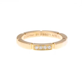 Cartier Maillon Panthere Ring 4P Diamond Pink Gold (18K) Fashion Diamond Band Ring Pink Gold