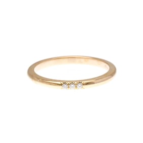 Tiffany Forever Ring 3P Diamond Pink Gold (18K) Fashion Diamond Band Ring Pink Gold