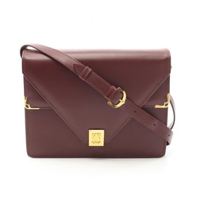 Cartier Must Line Shoulder Bag, Leather, Women's, Bordeaux