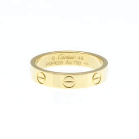 Cartier Mini Love Ring Yellow Gold (18K) Fashion No Stone Band Ring Gold