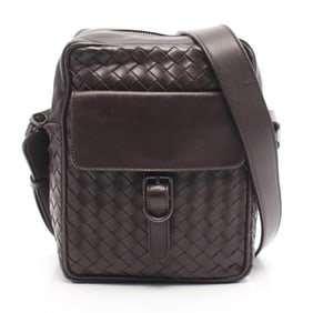 Bottega Veneta Intrecciato Shoulder Bag, Leather, Women's, Brown