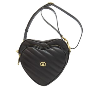 Gucci 751628 Interlocking G Heart Shoulder Bag in Calfskin Leather for Women