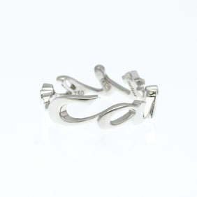 Cartier Signature Ring White Gold (18K) Fashion No Stone Band Ring Silver