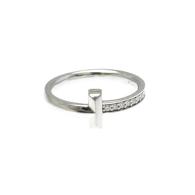 Tiffany T True Narrow Ring With Diamonds White Gold (18K) Fashion Diamond Band Ring Silver