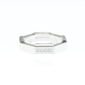 Gucci Link To Ring White Gold (18K) Fashion No Stone Band Ring Silver