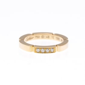 Cartier Maillon Panthère Ring 4P Diamond Pink Gold (18K) Fashion Diamond Band Ring Pink Gold