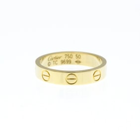 Cartier Mini Love Ring Yellow Gold (18K) Fashion No Stone Band Ring Gold