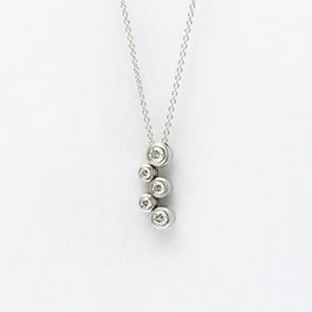 Tiffany Bubble Necklace Platinum Diamond Women,Men Fashion Pendant Necklace (Silver)