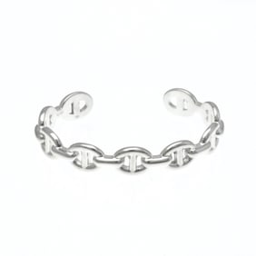 Hermes Chaine D'ancre Bangle Silver 925 No Stone Bangle Silver